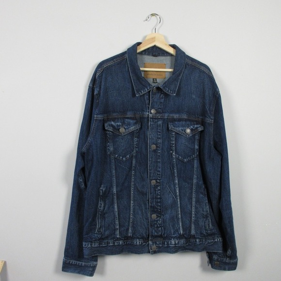 American Eagle Jean Jacket Flex Women 3XL XXXL Blue Denim Western Casual 1004 - Picture 1 of 13